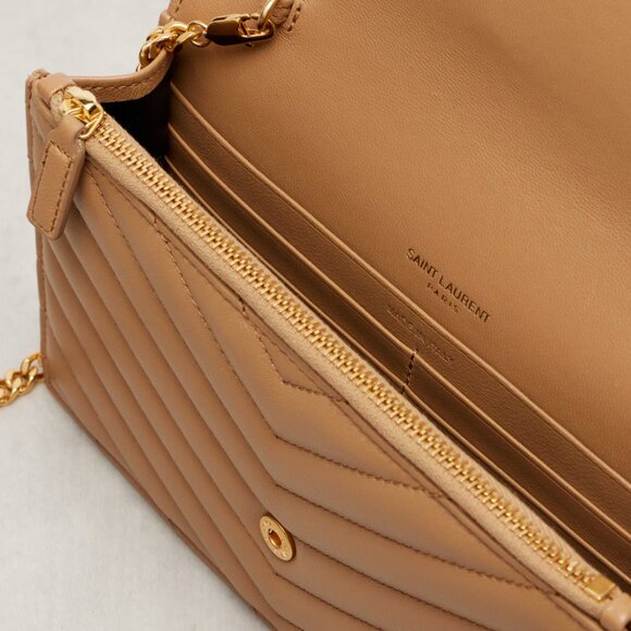 Saint Laurent Cassandre Envelope Chain Wallet in Grain de Poudre leathe - Picture 9 of 12